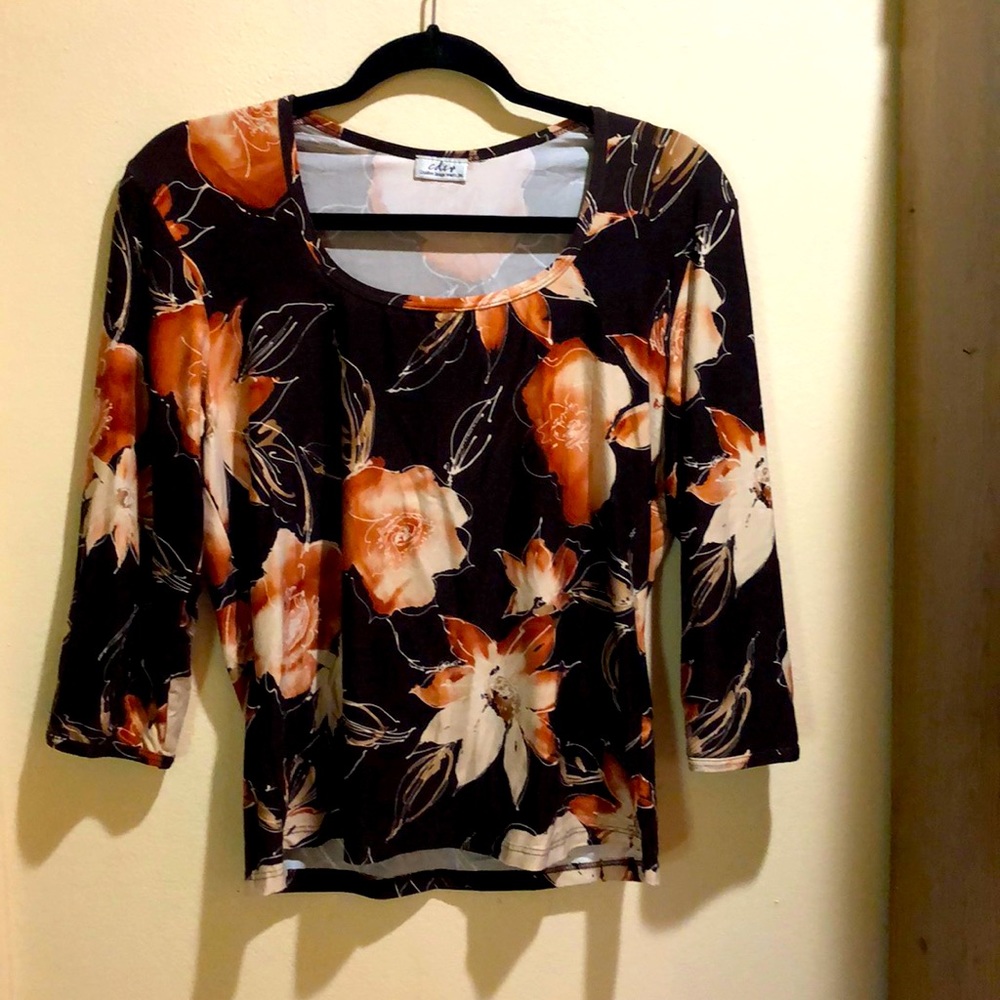 Creative design works 3/4 sleeve blouse
